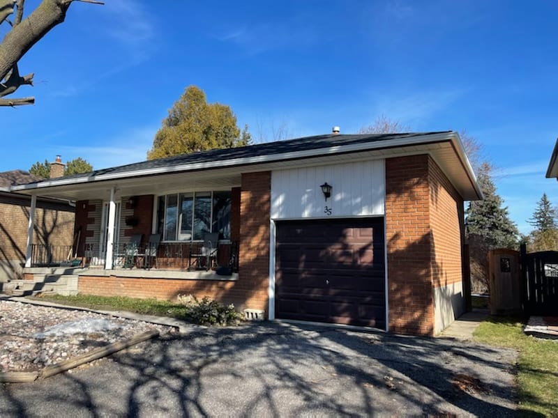 Completed eavestrough job on a Scarborough brick bungalow